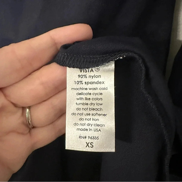 Susana Monaco Bell Sleeve Mini Dress in Midnight Blue with Crew Neck Size XS NWT - Picture 5 of 7